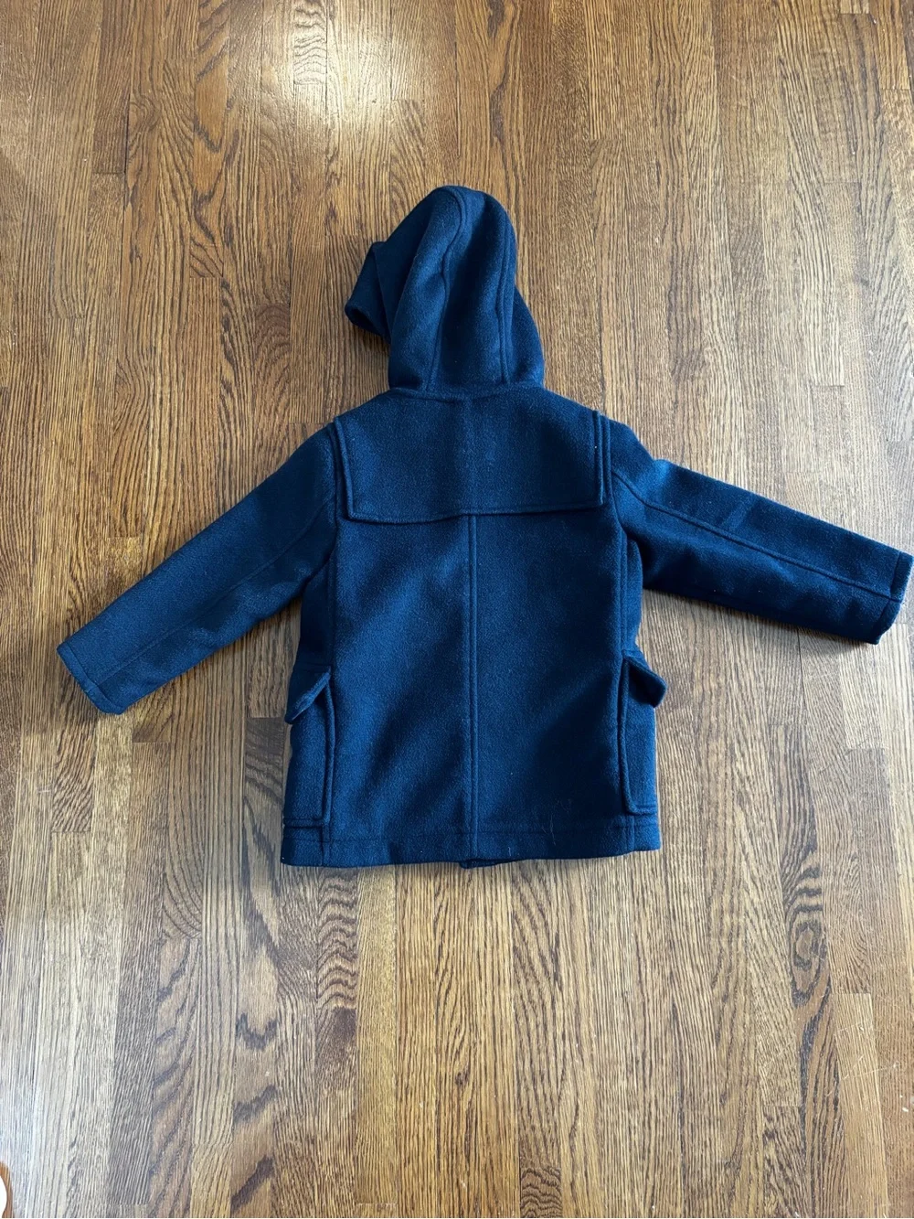 Baby GAP - Navy wool blend Pea Coat with Toggles and Red Plaid hood Lining